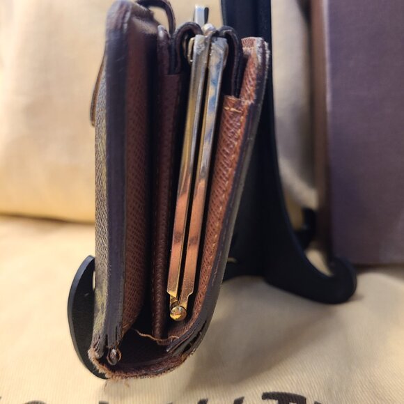 Louis Vuitton Monogram Portefeuille Viennois Kiss Lock Purse Wallet GUC 2009 - Picture 9 of 11